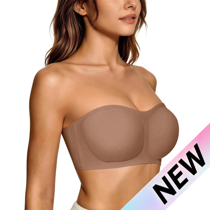 VelvetHold – Non-Slip Strapless Bra – Brown / S / Buy 1