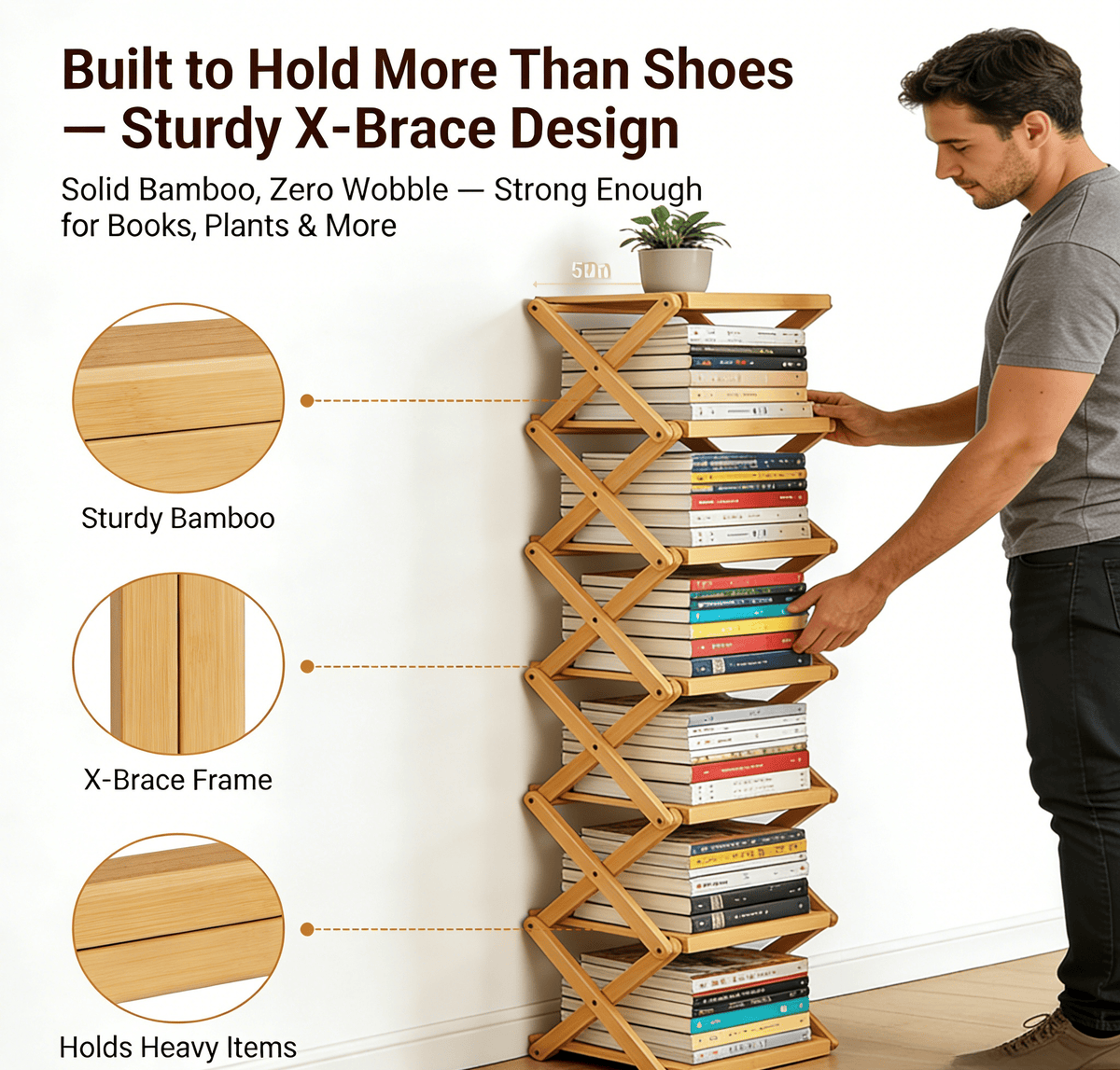 The 9-Tier No-Assembly Bamboo Rack ! – image 4