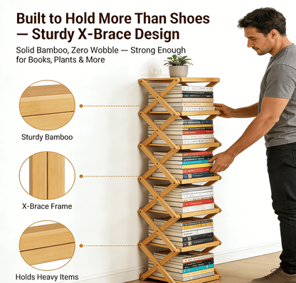 The 9-Tier No-Assembly Bamboo Rack ! – image 4