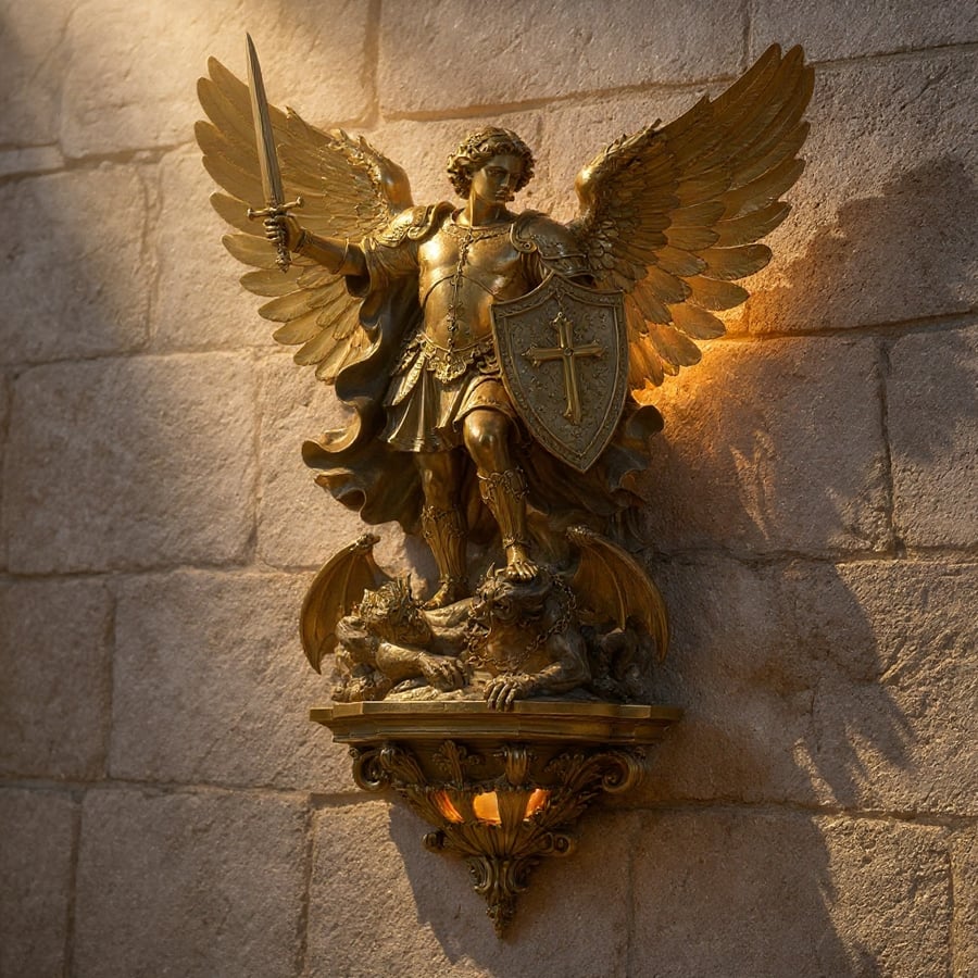 CelestialGuard – Archangel Michael LED Wall Lamp – Buy 1