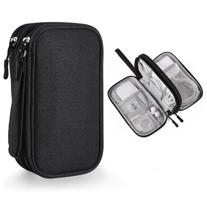 TechVault - Travel Cable Organizer Pouch – Black