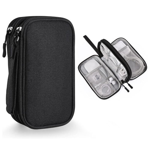 TechVault - Travel Cable Organizer Pouch – Black