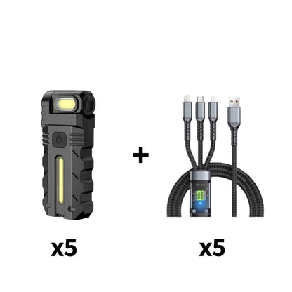 LiteMate – Magnetic Base LED Work Light, Rotating Head – Black+Fast-charging data cable / BUY 3 GET 2 FREE