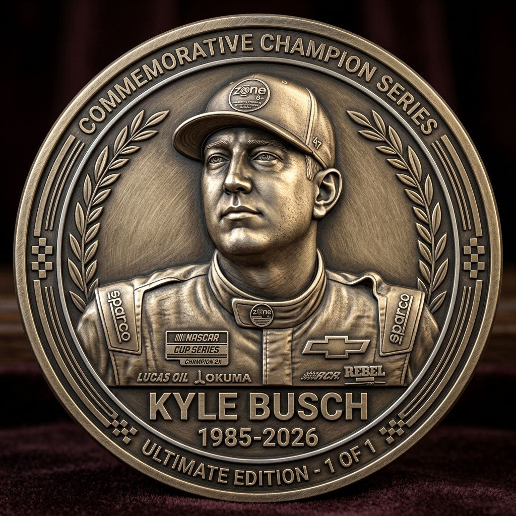 RacingRelic – Memorial Collector Coin Honoring Kyle Busch – Buy 1