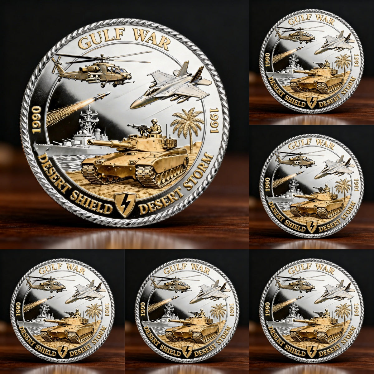 PatriotHonor – 35th Anniversary Desert Storm Commemorative Coin – BUY 3 GET 3 FREE(6 Coins)