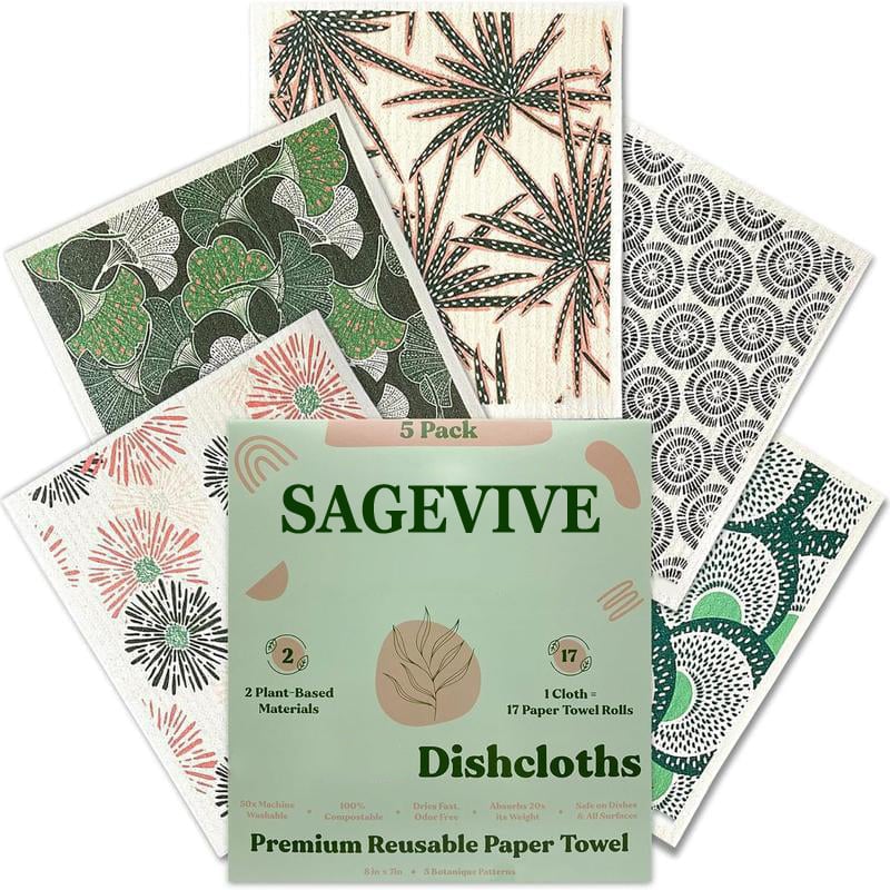 SparkleWipe – Multi-Purpose Kitchen Cleaning Cloths – Botanique