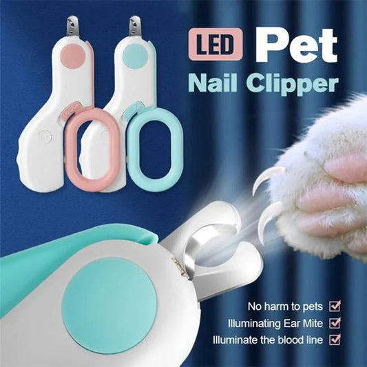 TrimLight – Illuminated Nail Clipper for Pets – blue