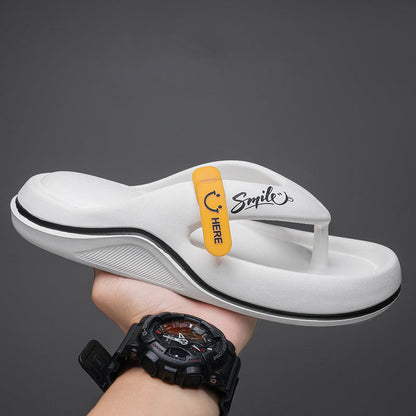 SurfStep – Breathable Beach Flip Flops – White / 5（Women's size）
