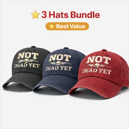 PatriotEdge – Veteran Tribute Cotton Dad Hat – 3 Hats (Black + Navy + Red)