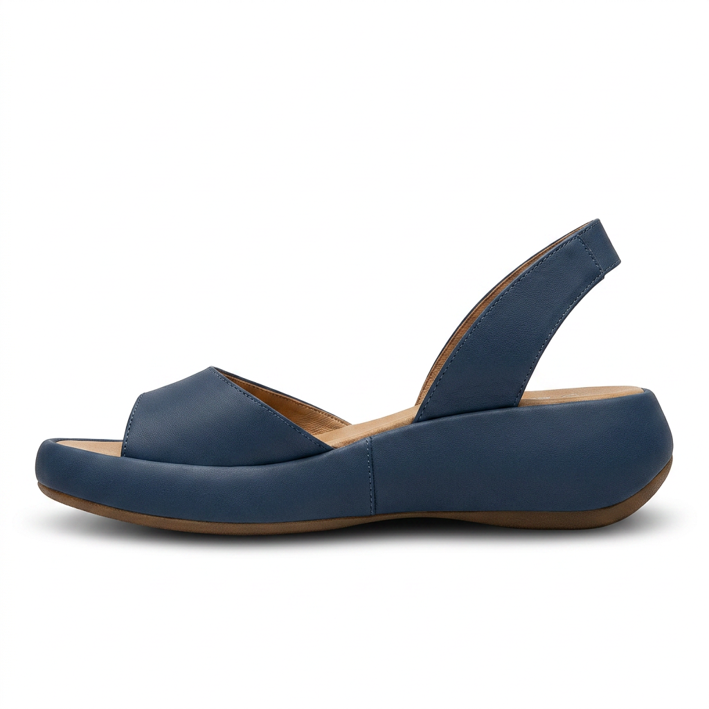 BandForm • Platform Sandal with Wide Strap – Navy / EU 35 / UK 2.5 / US 5.5