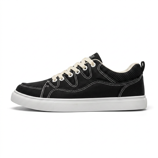UrbanThread — Low-Top Canvas Sneaker for Daily Wear – Black / EU 39 / UK 6 / US 7.5