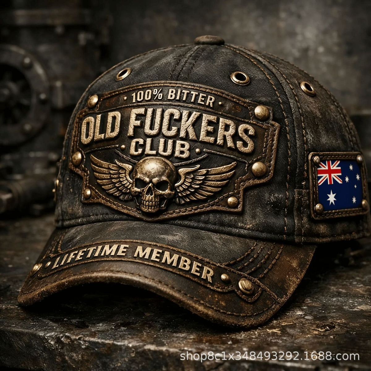 UrbanRebel – Washed Retro Statement Hat – Digital Printing Syle - AU / Thermal windproof half-face mask
