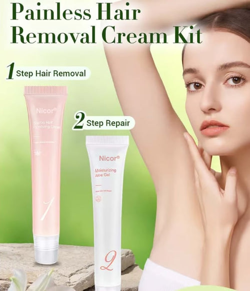 DermaSilk – Sensitive Skin Hair Cream – 1 Set（Hair Remover + Repair) / BUY 1 Set