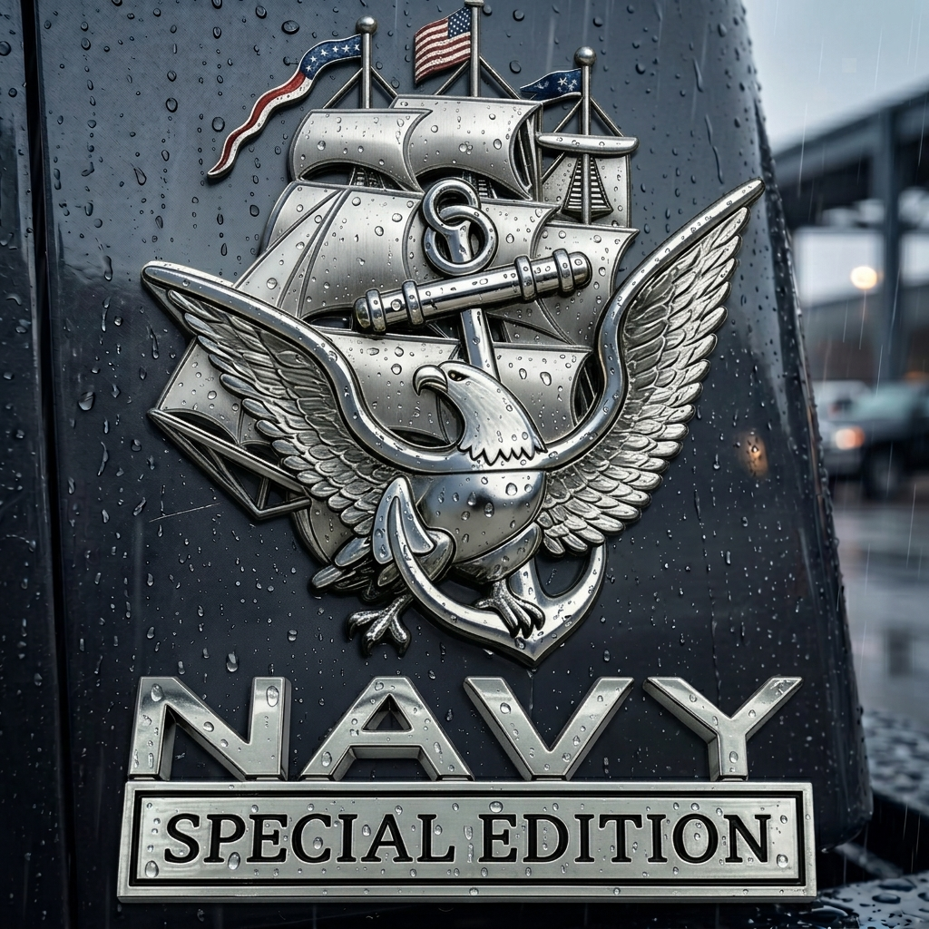 NavyHonor – Navy Veteran Metal Auto Emblem – image 2
