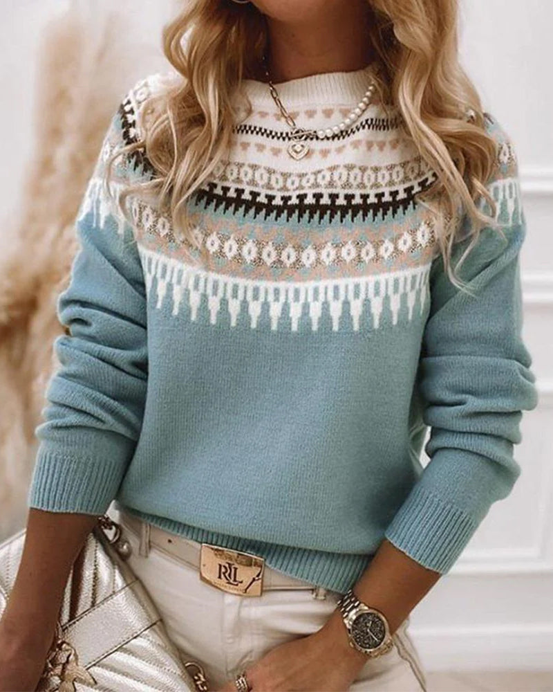 Corinne Knitted Sweater – Blue / S