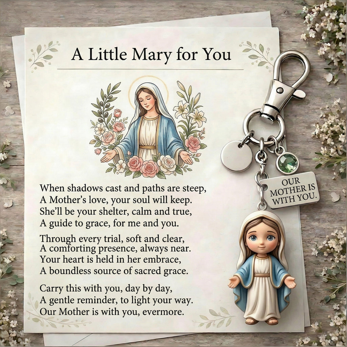 BlessedCarry – Jesus Comfort Charm – Mary / January