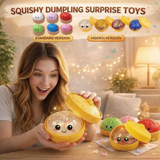 DumpliPop - Glitter Dumpling Squishy Blind Box – Clear Crystal