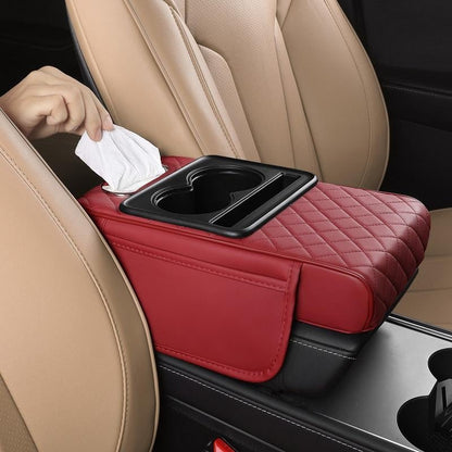 DriveEase – Multifunctional Car Armrest Cushion – Red