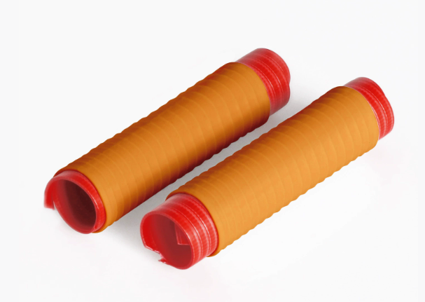 AirCushion Grip – Anti-Fatigue Bike Handles – Orange / Brake Lever Covers (1 Pair)
