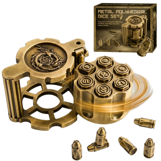 SteelCrit – Precision Balanced Metal Dice – Golden / Buy 1