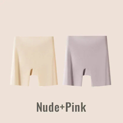 SilkContour – High-Waist Tummy Control Underwear – Nude+Pink / L