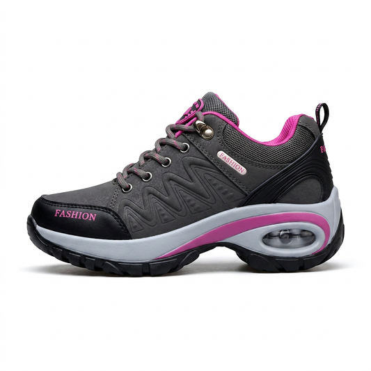 Waveline — Platform Sneaker with Visible Air Cushion – Grey / 36
