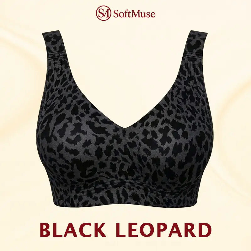 LuxeLift – Super Firming Wirefree Bra – Black Leopard / 30