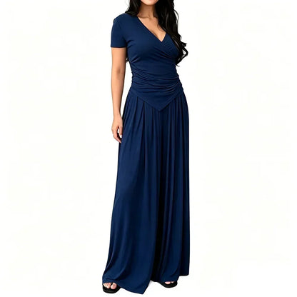 MaisonLuxe – Sophisticated Wrap Top & Wide Leg Pants Set – image 8