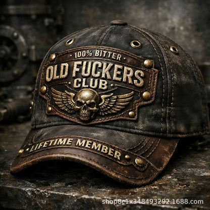UrbanRebel – Washed Retro Statement Hat – Digital Printing Syle - No flag / Thermal windproof half-face mask