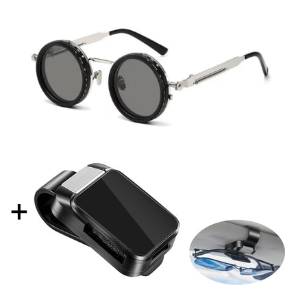 ChromaView - Adaptive Lenses for Ultimate Eye Protection – Silver+Car-mounted glasses clip