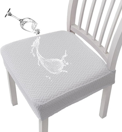 ChairEase – Washable Jacquard Chair Protector – White