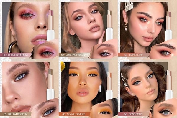 GlowMuse - 2-in-1 Eyeshadow Stick – All Colors6 PCS