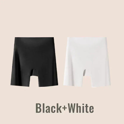 SilkContour – High-Waist Tummy Control Underwear – Black+White / L
