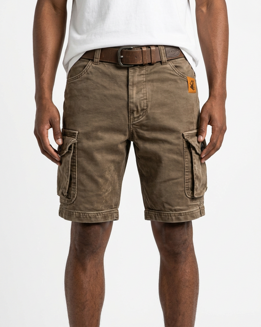 Trailmark — Cargo Shorts with Reinforced Twill – BROWN / S
