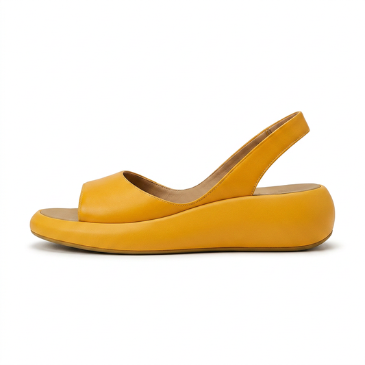 BandForm • Platform Sandal with Wide Strap – Mustard / EU 35 / UK 2.5 / US 5.5