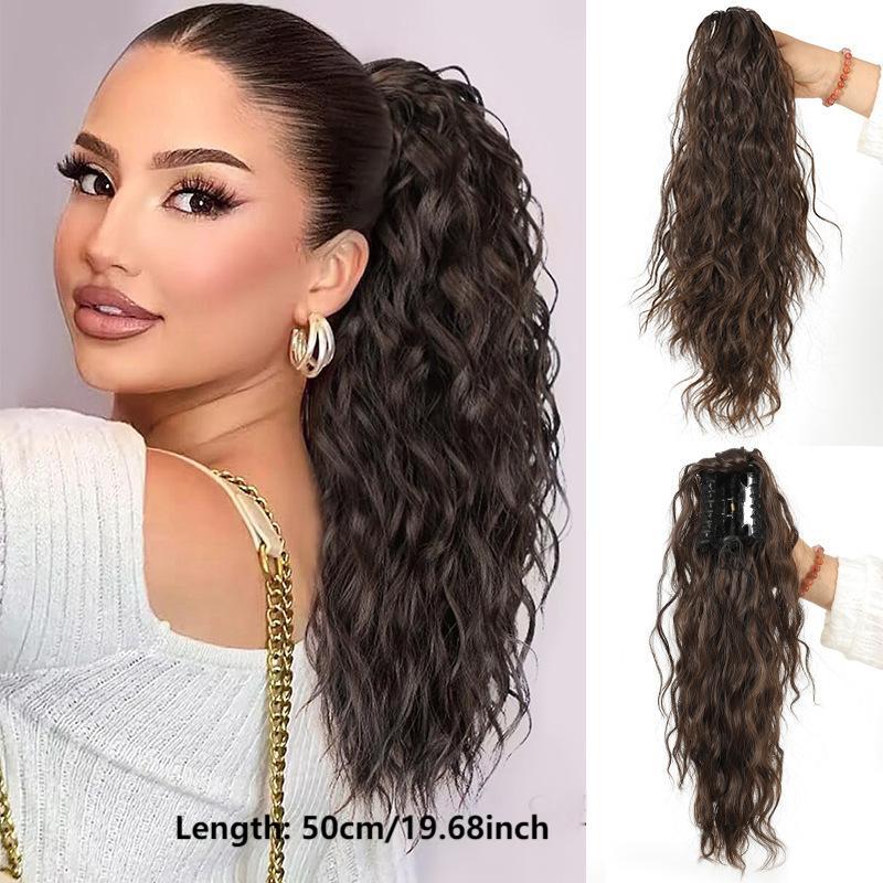 SilkiPony – Natural Hair Ponytail Extension – Dark brown short style