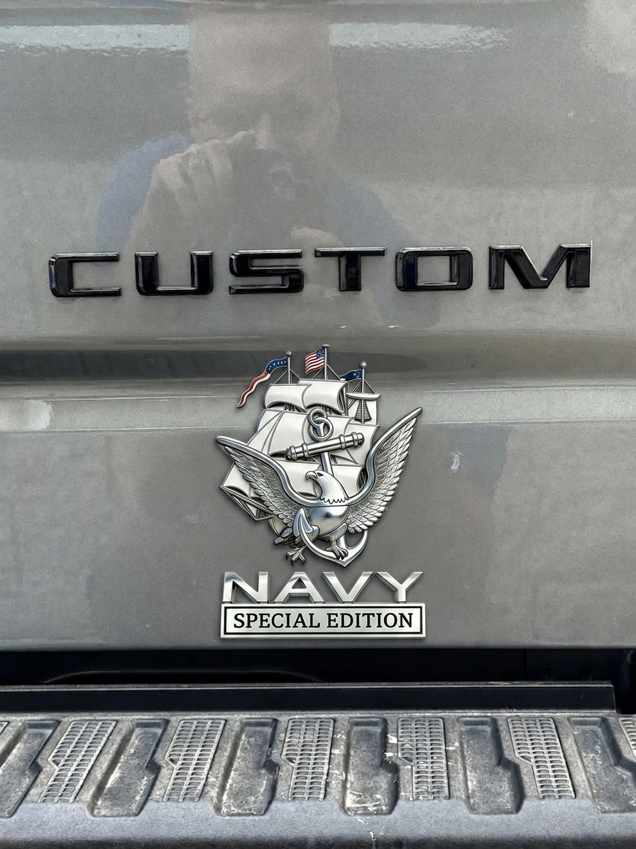 NavyHonor – Navy Veteran Metal Auto Emblem – image 6