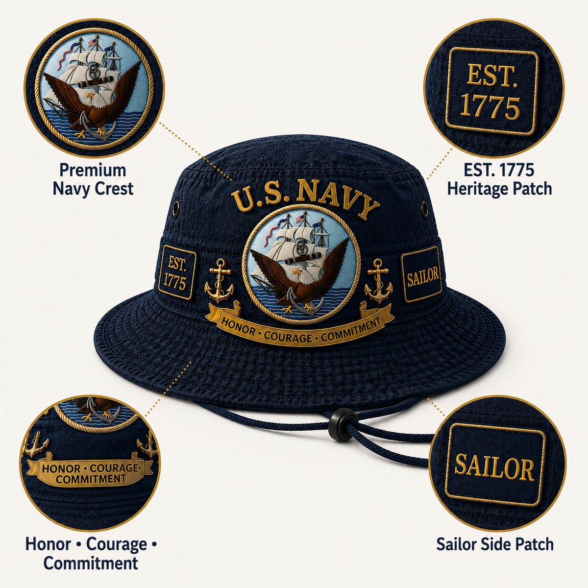 AnchorPride – Sailor Forever Boonie Hat – image 3