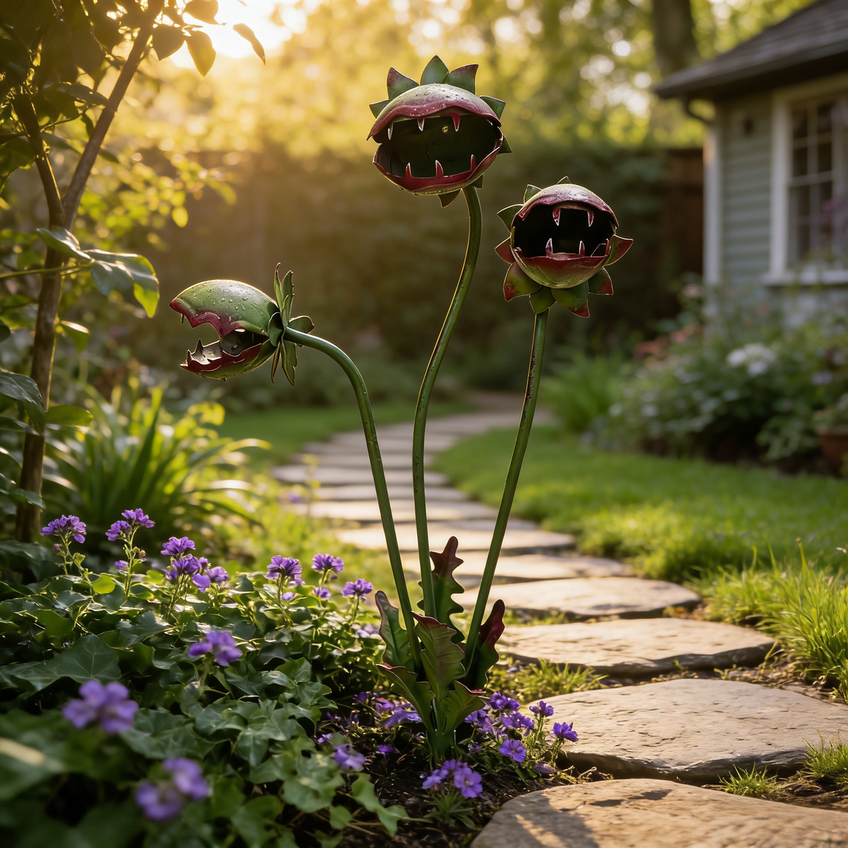 GardenWhim – Carnivorous Plant Metal Garden Stake – image 4