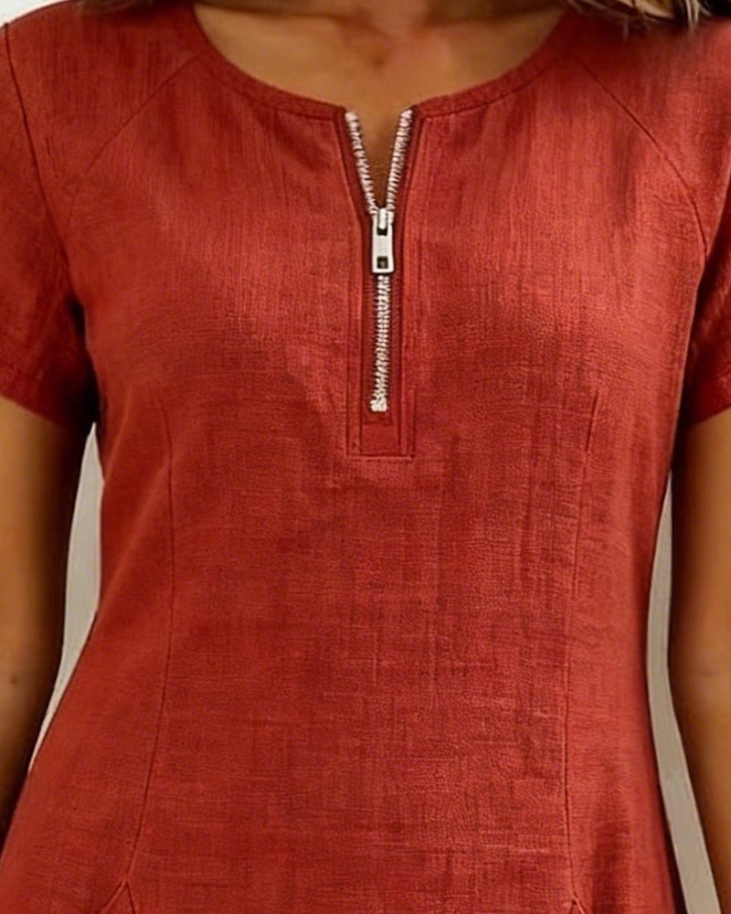 UrbanBreeze Zip – Everyday Cotton-Line Dress – image 8