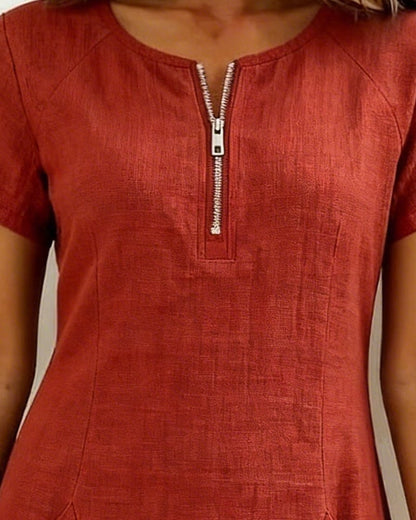 UrbanBreeze Zip – Everyday Cotton-Line Dress – image 8