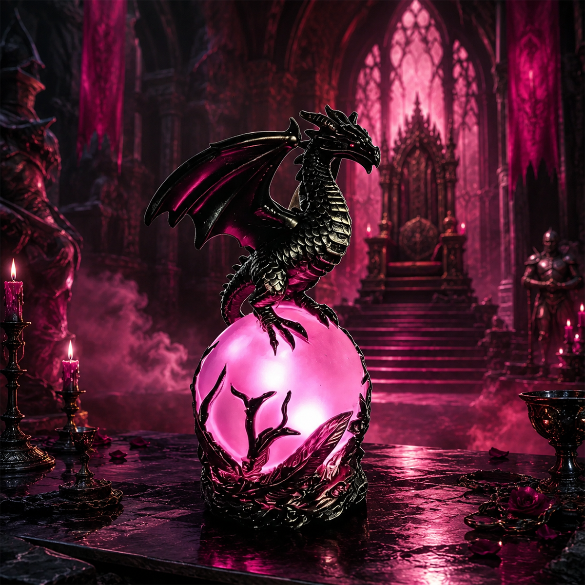 DragonGlow – Mystic Crystal Orb Lamp – Red / Buy 1