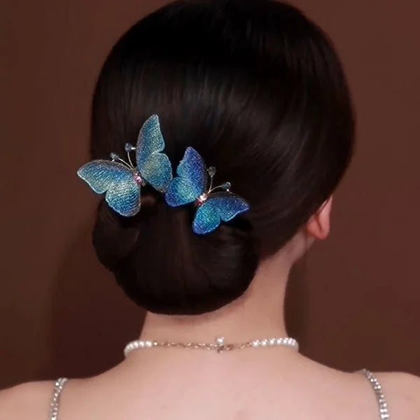 QuickTwist - Stylish and Quick Hairband – Blue Butterfly
