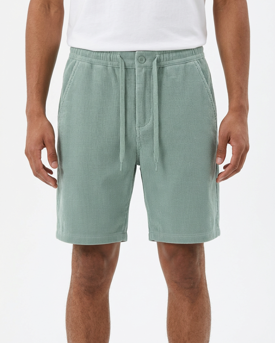 Ridgeline — Corduroy Cargo Shorts for Men – LIGHT GREEN / S
