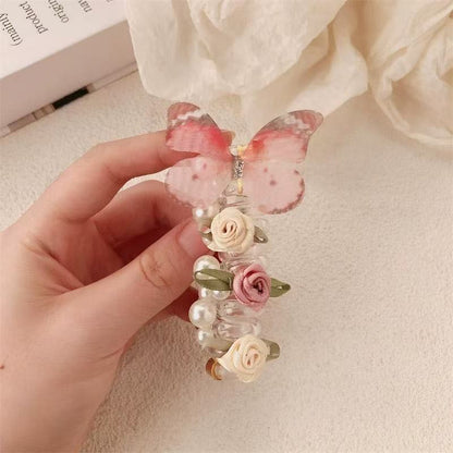 CoilLuxe – Premium Spiral Hair Ties Pack – Pink Butterfly