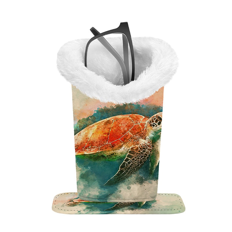 CloudSnap – Magnetic Plush Eyewear Holder – Green Turtle