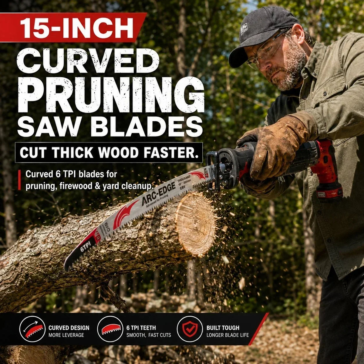 TimberEdge – Curved Pruning Saw Blades – 10inch / BUY 1 Get 30% OFF