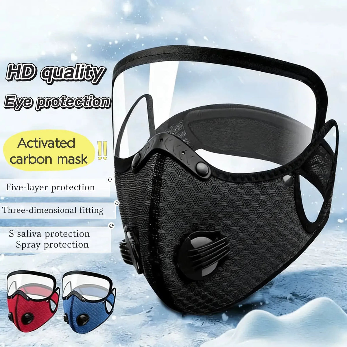 AirGuard – Reusable Carbon Filter Dust Mask – Black