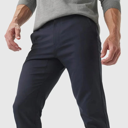 LuxeStride – Stylish Jetsetter Pants – Deep Blue / 29