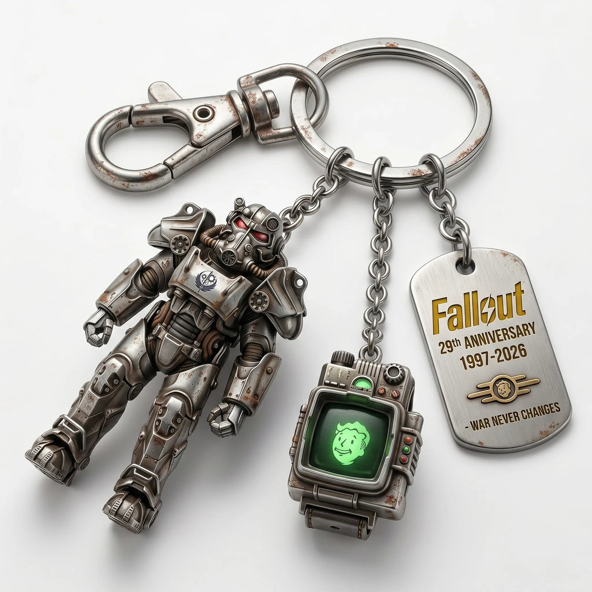 NukaRelic – Fallout Collectible Charm Keyring – Keychain